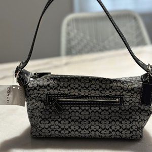 New With Tags - Coach 6332 Demi Signature Monogram Jacquard, size 6x9x4, Black